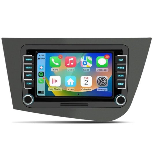 Autoradio 2 Din JUNSUN Seat Leon CarPlay Android Auto GPS DSP USB-C 64GB