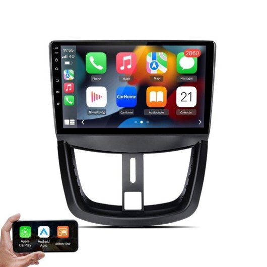Autoradio JunSun Peugeot 207 CC Android Auto CarPlay GPS écran tactile