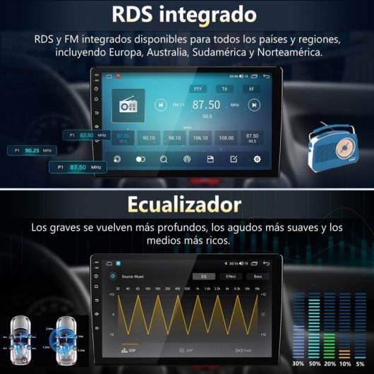 Autoradio JunSun Peugeot 207 CC Android Auto CarPlay GPS écran tactile