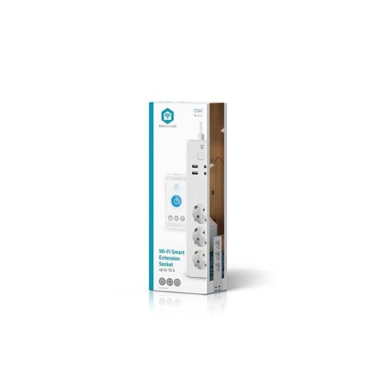 Regleta Nedis WIFIP312FWT 3 Tomas inteligentes Wi-Fi y 4 USB-A