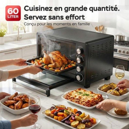 Mini Four Turbotronic EVS60 60 L 2500 W 230 °C Chaleur Tournante