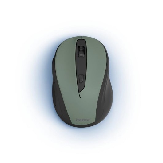 Mouse Hama MW-400 V2 wireless 1600 DPI nero e verde, 6 pulsanti