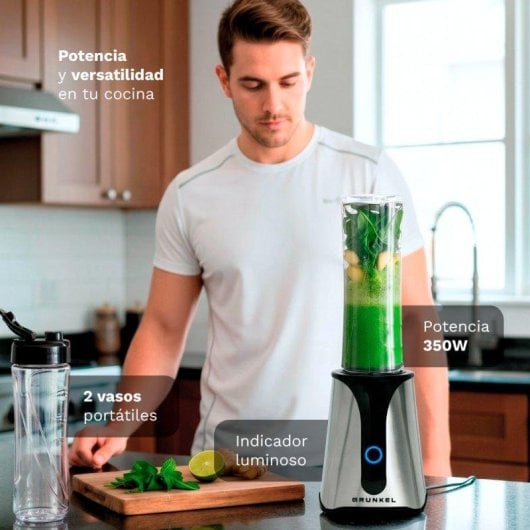 Liquidificador de bancada Grunkel BAT-350SMOOTHSS 350W 2 copos