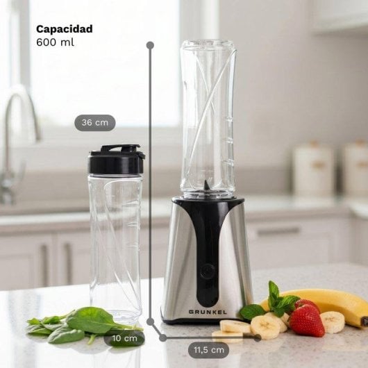 Liquidificador de bancada Grunkel BAT-350SMOOTHSS 350W 2 copos