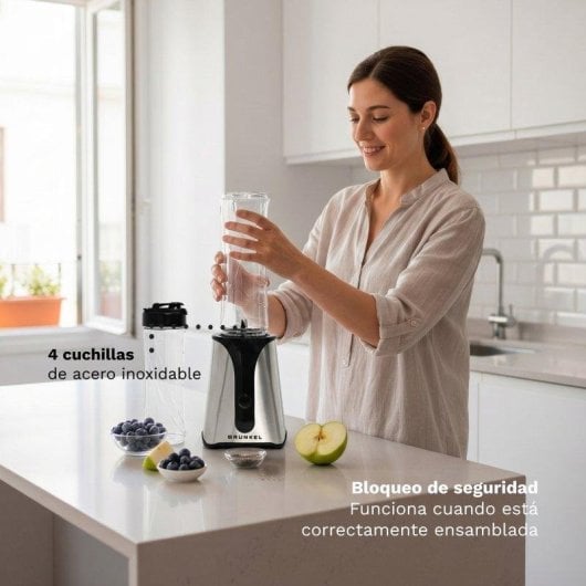 Liquidificador de bancada Grunkel BAT-350SMOOTHSS 350W 2 copos