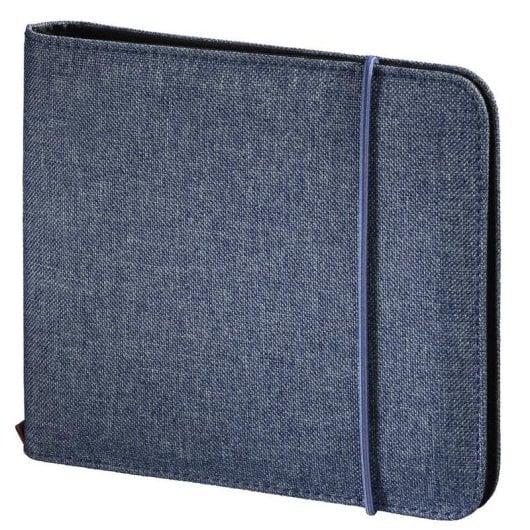 Funda Cartera Hama para 24 Discos Azul Poliéster