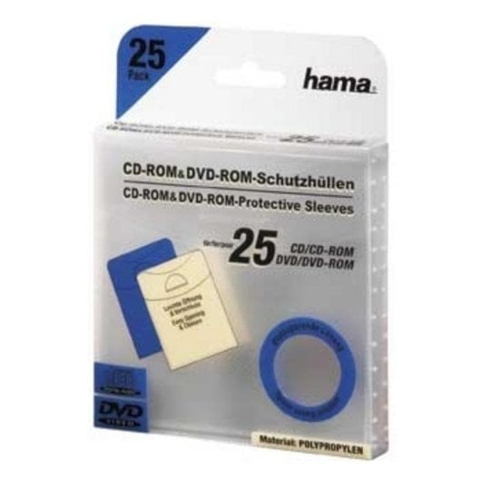 Protège-CD/DVD Hama pack de 25 transparentes
