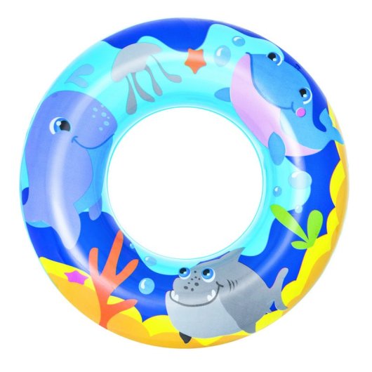 Bouée Bestway 36113 51 cm Vinyle Enfant Motif Bleu Orange Jaune
