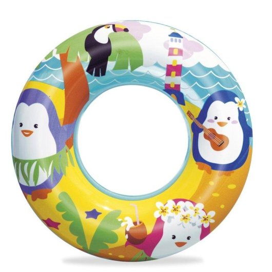 Bouée Bestway 36113 51 cm Vinyle Enfant Motif Bleu Orange Jaune