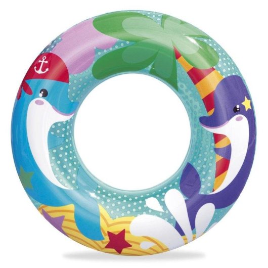 Bouée Bestway 36113 51 cm Vinyle Enfant Motif Bleu Orange Jaune