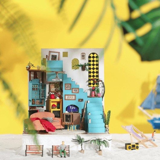 Houten Poppenhuis Joys Peninsula Dam Electronics 124 Stukken