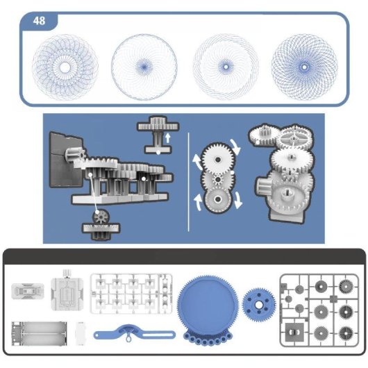 Machine à Dessiner Automatique Dam Electronics 37 Pièces 48 Motifs Éducative 8+