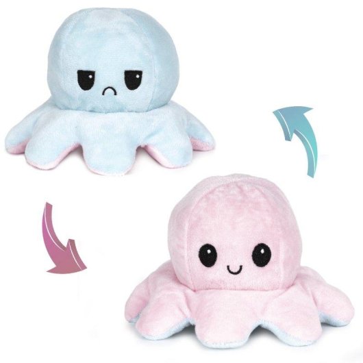 Poulpe Paul Emoticon 20 cm reversible