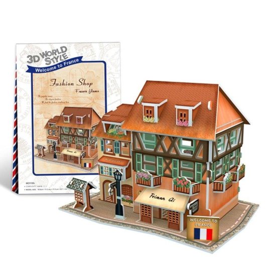 Puzle 3D Dam Electronics World Style Francia Fashion Street Shop 31 Piezas
