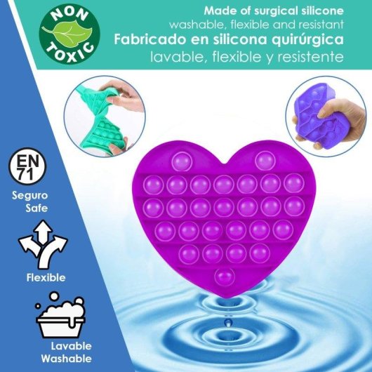 Bubble Pop It Dam Electronics Juguete Desestresante Corazón Silicona