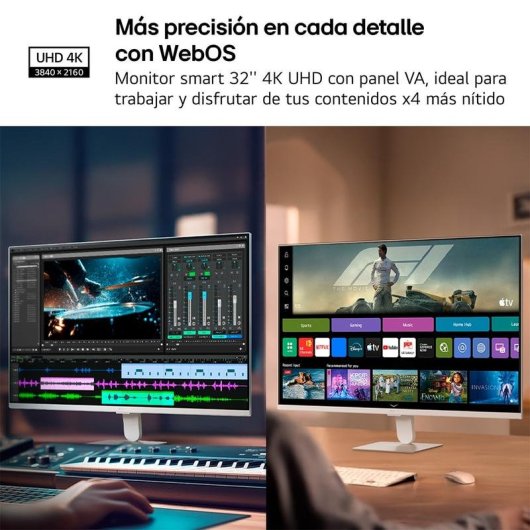Monitor LG MyView 32U501SB 31,5" Full HD 120 Hz VA 5 ms webOS branco