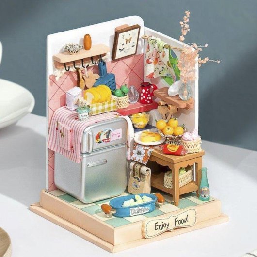 Maison de poupees Taste Life Maquette Bois 56 pieces