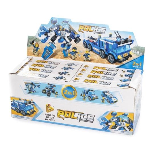 Bouwspeelgoed Dam Electronics Politietruck en Robot 2-in-1 311 Stuks