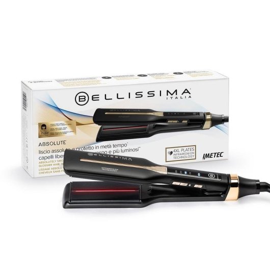 Lisseur céramique Bellissima Absolute 230 °C 4 réglages ionique noir