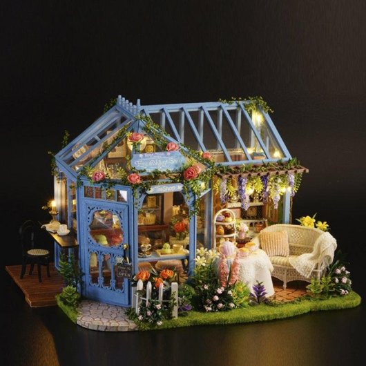 Maquette 3D Dam Electronics Maison de the de jardin aux roses 29x20x17,8 cm