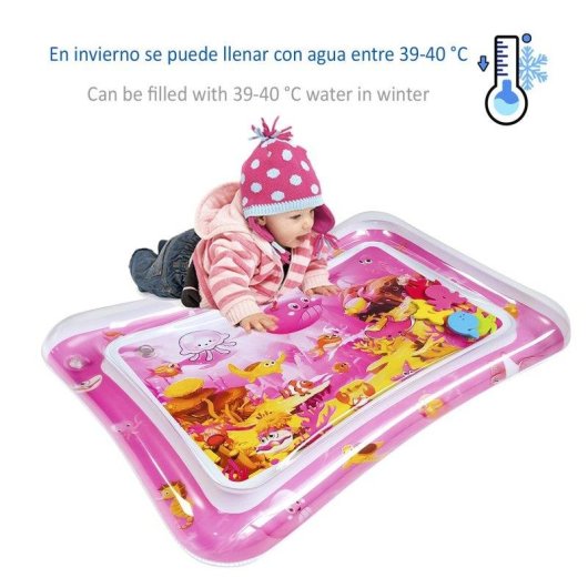 Matelas gonflable enfant Dam Electronics Design fond marin rose 70x50 cm