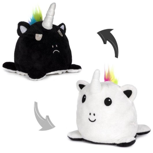 Peluche licorne Dam Electronics Pauline réversible 20 cm