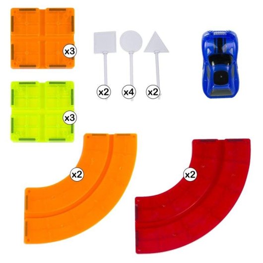 Piste magnétique pour voitures Dam Electronics 19 pièces