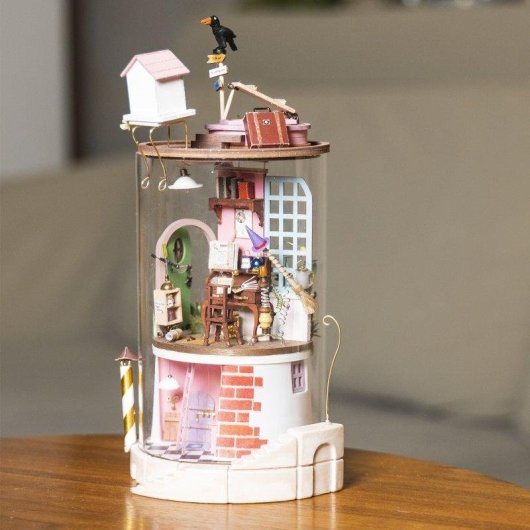 Maquette 3D Dam Electronics Mundo Misterioso bois et LED