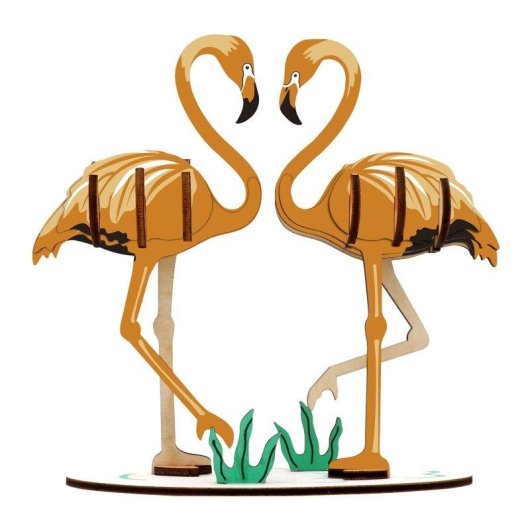 Puzzle 3D Dam Electronics Flamants roses 25 pièces en bois