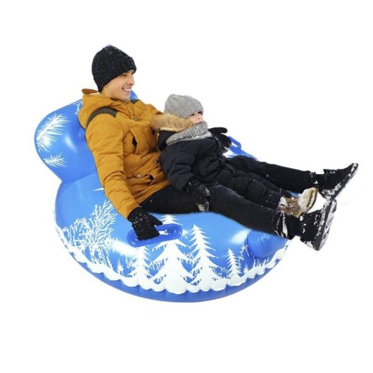 Tapis gonflable rond Dam Electronics avec dossier et poignees 115 cm