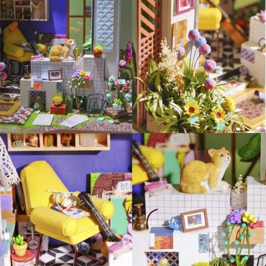Maison de poupees Dam Electronics Porche De Lilys Maquette Bois a peindre et monter