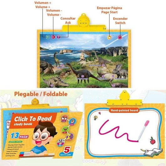 Livre Dam Electronics Livre d apprentissage anglais avec sons et tableau