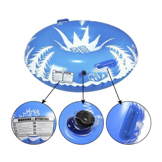 Opblaasbare Ronde Mat Dam Electronics 115 cm met Handgrepen Sneeuw en Water