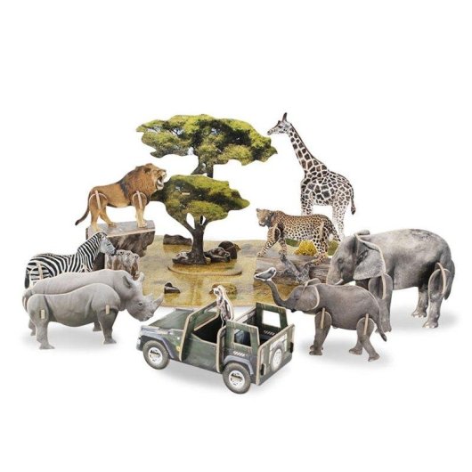 Puzzle 3D Dam Electronics Afrique Sauvage National Geographic 54,4 x 48 x 21,5 cm
