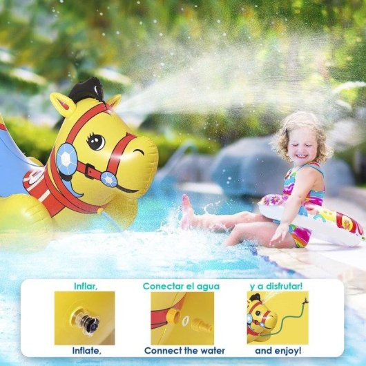 Flotteur gonflable Dam Electronics Cheval 180x83cm Couleurs vives