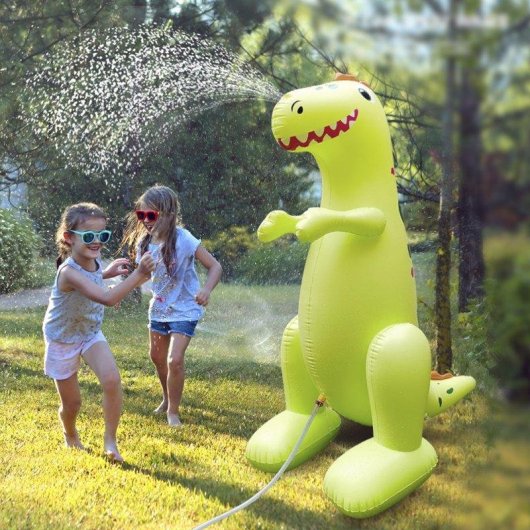 Jouet Gonflable Dinosaur T-Rex Dam Electronics avec Arroseur 180 x 130 cm
