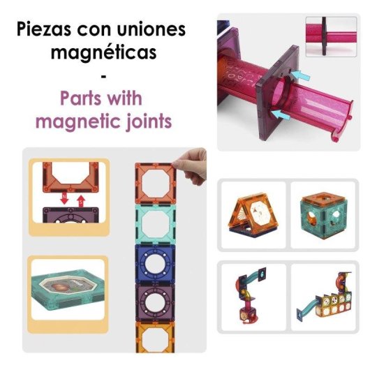 Jeu de course de billes magnetiques Dam Electronics 156 Pieces