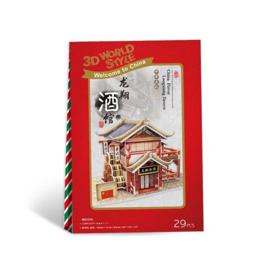 Puzzle 3D Dam Electronics World Style Chine Orientale Taverne du Dragon Traditionnel