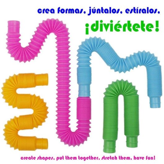 Tube XL Pop Dam Electronics Jouets sensoriels qui se plient, s'etirent et se connectent