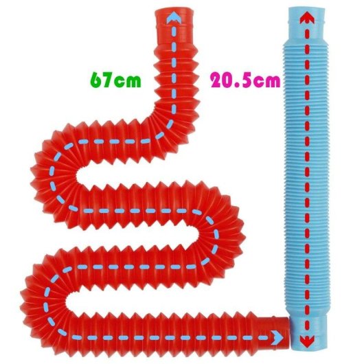 Tube XL Pop Dam Electronics Jouets sensoriels qui se plient, s'etirent et se connectent