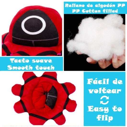Pluche Dam Electronics Pau Squid 20 cm Omkeerbaar Twee Gezichten