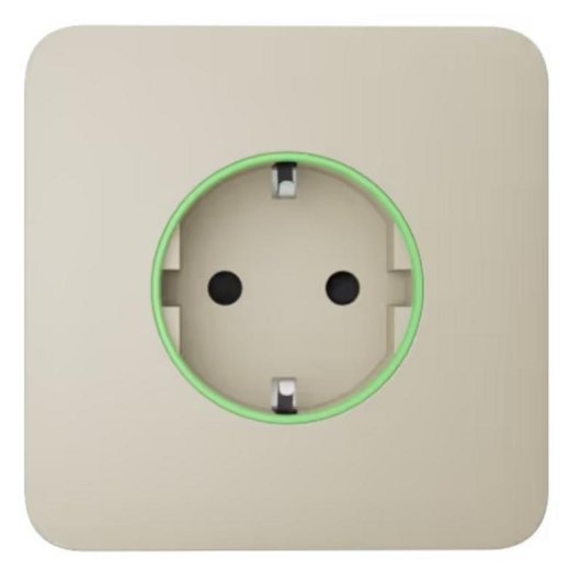 Tapa frontal Ajax SoloCover para enchufe inteligente tipo F, marfil