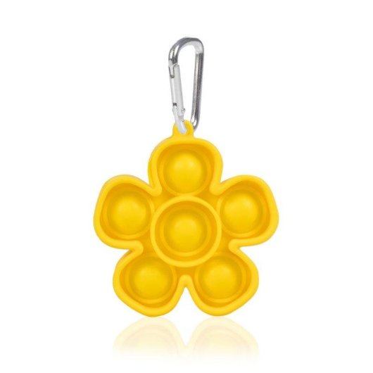 Jouet Sensoriel Mini Bubble Pop It Juguete Sensoriel Desestresant Flor Porte-clé