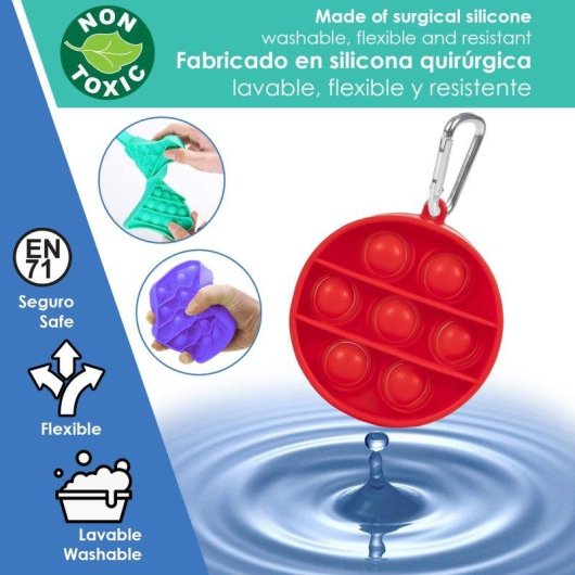 Jouet Sensoriel Mini Bubble Pop It Juguete Sensoriel Desestresant Flor Porte-clé