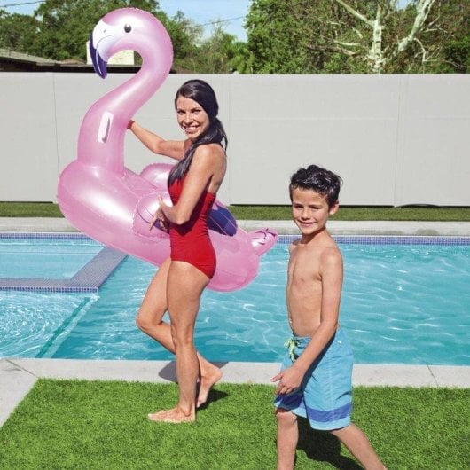 Flamingo gonflable enfant Bestway 127x127 cm avec poignees