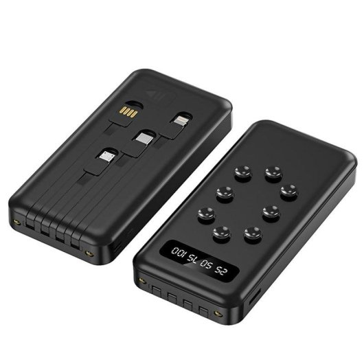 Powerbank Dam Electronics 10000 mAh Mit Saugnapfen USB-C Lightning Micro USB