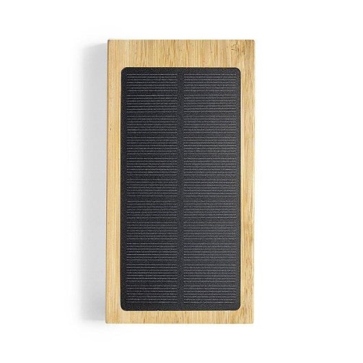 Power Bank Dam Electronics Bambú Qi 5W 10000 mAh Carga Solar 2 USB y 1 Tipo C