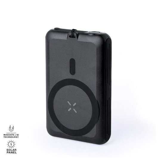 Batterie externe Haryin 5000 mAh Solaire Qi 5W Magnétique Magsafe