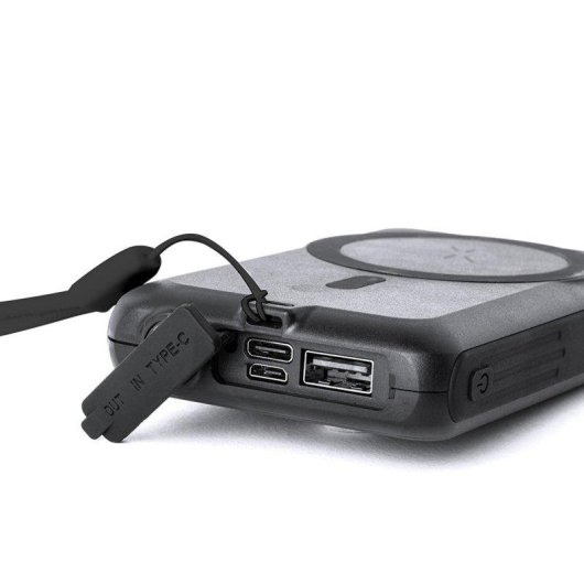 Batterie externe Haryin 5000 mAh Solaire Qi 5W Magnétique Magsafe