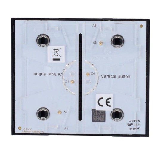 Panel táctil Ajax CenterButton 2G negro para LightCore vertical